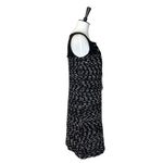 St. John Women’s Dress Shift Tweed Silk Ribbon Tie Sleeveless Black White Size 4 Photo 3