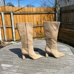Vince Camuto Womens Tressara Beige Suede Side Zip Knee-High Boots Shoes size 8.5 Photo 1