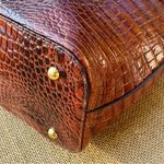 Brahmin Mini Asher Pecan Crocodile-Embossed Women's Bag Photo 12