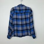 Aerie  Women’s Blue Plaid Flannel Button Down Shirt Size M Photo 1