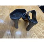 Vince  Vero Cuoio Quinn Women 11M Black Leather Slip-On Open Toe Block Heel Mules Photo 2