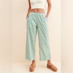 ONIA  Poplin Wide Leg Pants Geometric Lightweight Medium Photo 2