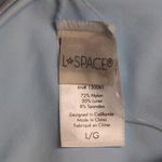 l*space NWT L* Shimmer Sky Blue High-Waisted Twist Front Bikini Bottom Size L Photo 4