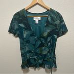 American Vintage Vintage Y2K Bellissima Fashions Faux Wrap Floral Top Size 10 Coquette Photo 5