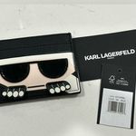 Karl Lagerfeld Black Key & Card Holder with Iconic Design Photo 0