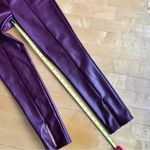 Sofia Vergara Rosa Jeggings, Zip Ankle, Burgundy, Vegan Faux Leather, Size 2 Red Photo 12