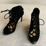 Alexandre Birman Black Suede Caged Sandals Photo 0