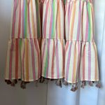 Summer Striped Rainbow Maxi Sun Dress Size Small Multiple Photo 3