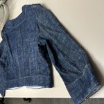 Loft Cropped Dark Denim Jacket 8p Photo 7