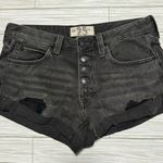 Free People Black Mambo Denim Shorts 25 NWT Photo 1