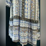 Altar'd State Altar’d State Boho Peasant Blue Print Mini Dress Size M Photo 3