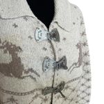 Vintage Steffner Country Wool Cardigan Knit Metal Clasp Holiday Women D36 Small Tan Size undefined Photo 2