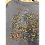 American Eagle Skeleton Floral Graphic Sweatshirt Blue XL Photo 5