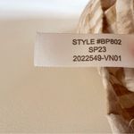 J.Crew  Seersucker Ruffle Neck Mini Dress Size 6 Side Zip Cotton Tan/White Plaid Photo 9