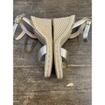 Stuart Weitzman  Teddi Wedge Espadrille Sandals Size 8 Gold  $395  Cocktail Metal Photo 5