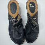 Cherokee Black Leather Mules Size 11 Photo 1