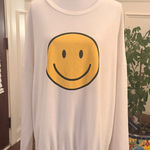 Fantastic Fawn  EUC Oversized Smiley Face Lightweight Sweatshirt Photo 0