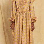 Horror Vacui Pernille Floral Cottagecore Bohemian Midi Dress Size XS Photo 7