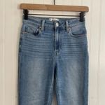 Paige  Denim Cindy High Rise Straight Leg Destroyed Raw Hem Jeans in Mel Size 24 Photo 8