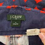 J Crew Factory city fit circle print red and navy chambray mini shorts size 4 Blue Photo 6