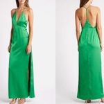 Katie May  Holly Satin Maxi Gown Emerald Green XS NEW $298 Revolve Photo 5