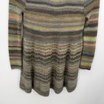 Moth Anthropologie Rainbow Stripe Sweater Wool Blend Size Medium Boho Babydoll Green Photo 2