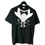 Vintage 80s Frank & Fran's Tuxedo Graphic Tee M USA Single Stitch 50/50 Necktie Black Size M Photo 0