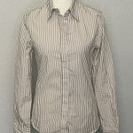 Aritzia  Babaton Fitted Button Down Shirt White/Tan Size XS Photo 0
