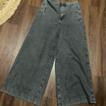 Grade & Gather  denim wide leg dark gray wide leg jeans high waist M casual fall Photo 0