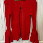 CAbi  Red/Orange Cardigan Size‎ Medium Photo 0