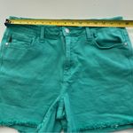 Judy Blue  Sea Green Mid Rise Frayed Shorts coastal beach Size XL Photo 4