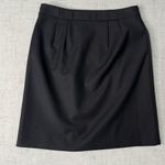 Talbots Faux Wrap Button Detail A-Line Skirt Pockets Black Side Zip Lined 0p Photo 6