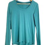 Free Fly Women's Long Sleeve Bamboo Crew Neck Top Teal Green Medium Photo 0