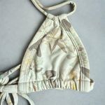 Montse Euro Bow Cream Neutral Floral Pattern Bikini Top Size Small White Photo 5