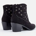JustFab NIB “Rebel” Black Western Booties with Studded Floral Design Size 8.5 Photo 2