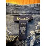 Vintage Denim & Co floral embroidered denim zip up jacket sz M womens cottagecor Blue Size M Photo 2