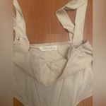 12th Tribe  off white corset top with ribbon straps. Size Small Photo 2
