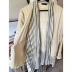 Xiaoyan Lin Silk Open Front Cardigan Double Layer Lightweight Tan Size M Photo 5
