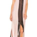 PilyQ Pink Black Striped Glitter Maxi Halter Dress MEDIUM /LARGE Beach Faith NEW Photo 0