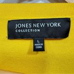 Jones New York Yellow Silk Blend Short Sleeve Round Neck Basic Sweater Top Large Photo 11
