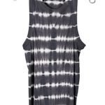 Aerie Gray & White Full Length Sleeveless Ribbed Stretch Tank Top Large L Photo 0