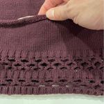 LA Hearts Cute burgundy plum crochet knit tie neck crop halter boho festival Photo 7