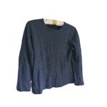 Evelyn Grace 100% Cashmere Crewneck Sweater Medium Gray Photo 6