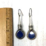 Lapis lazuli, 925 stamped vintage earrings Photo 13