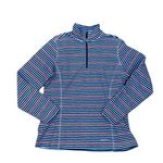 Eddie Bauer * Striped Long Sleeve Fleece Top Womens M Red White Blue Americana Photo 0