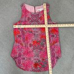 CAbi Jubilee Paisley Sleeveless Tunic Blouse Tank Top Pink Grey Small Photo 10