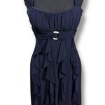 Betsy and Adam Vintage Navy Ruffle Dress Photo 0