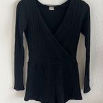 O'Neill Black Ribbed Romper Long Sleeve Small Photo 0