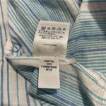 Lands' End  Size Medium  Top Blouse Button Up Cotton Linen Blend Photo 8