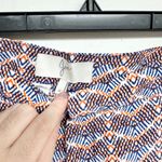 Joie  Women Orange & Blue Merci Printed Linen & Silk Blend Mini Shorts Size 4 Photo 2